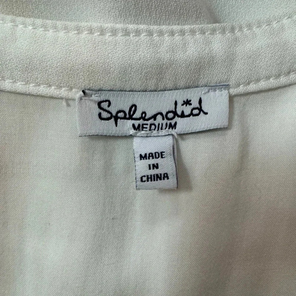 Splendid Tawny White Dress With Pockets Size Medium - Picture 7 of 11